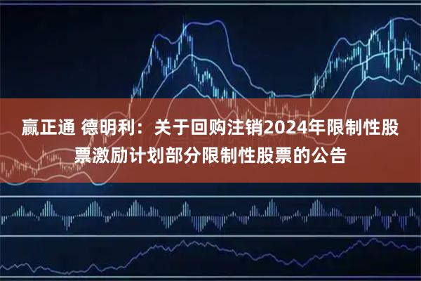 赢正通 德明利：关于回购注销2024年限制性股票激励计划部分限制性股票的公告