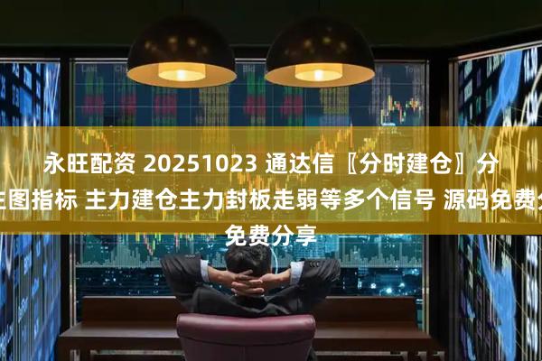 永旺配资 20251023 通达信〖分时建仓〗分时主图指标 主力建仓主力封板走弱等多个信号 源码免费分享